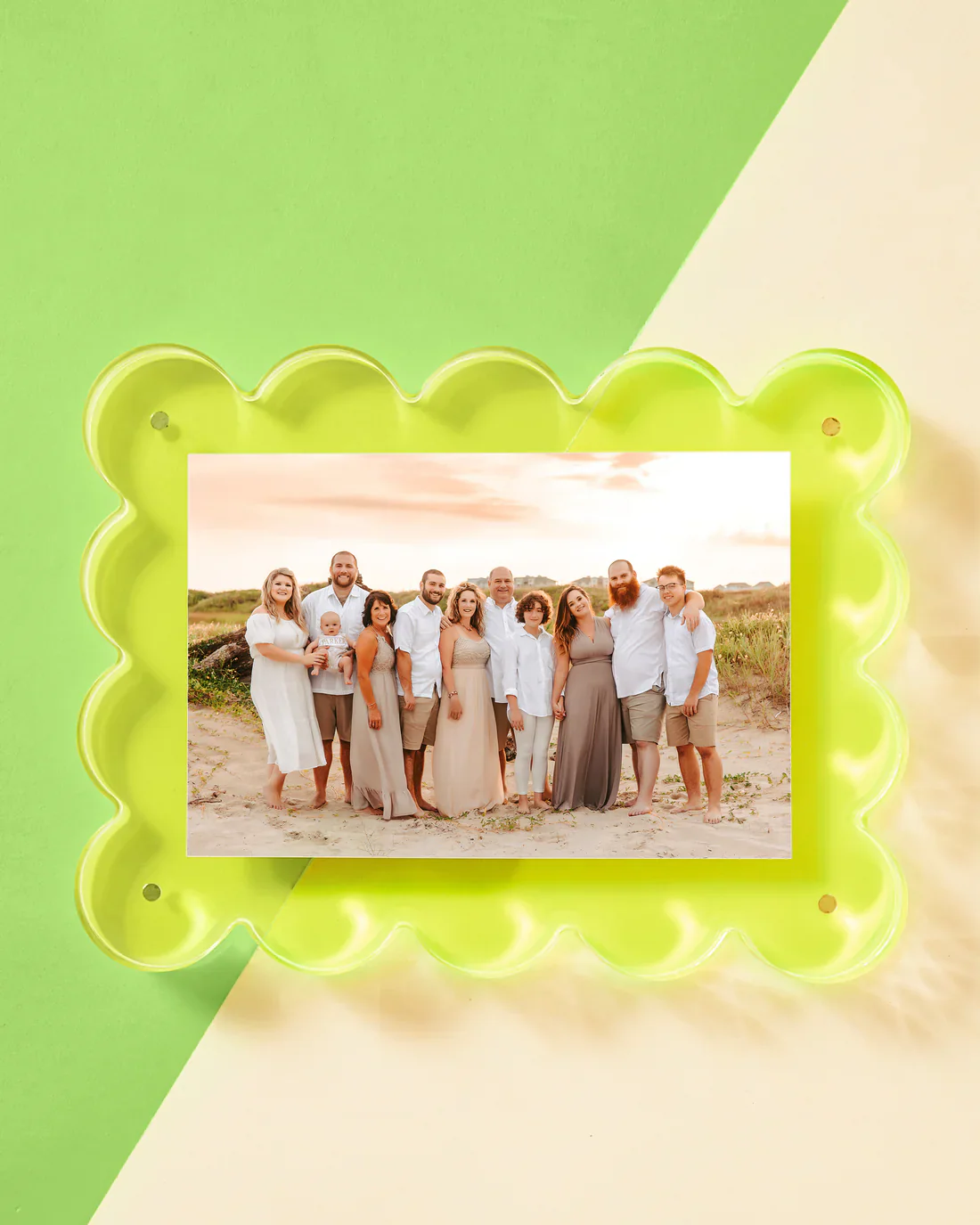 NEON LIME ACRYLIC PICTURE FRAME