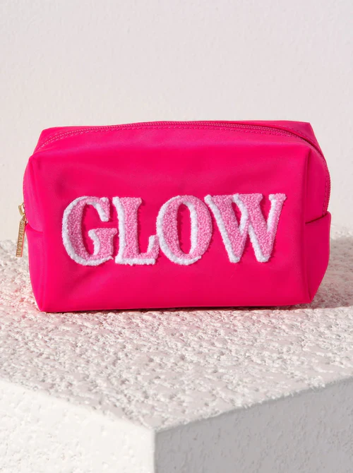 JOY GLOW ZIP POUCH-PINK