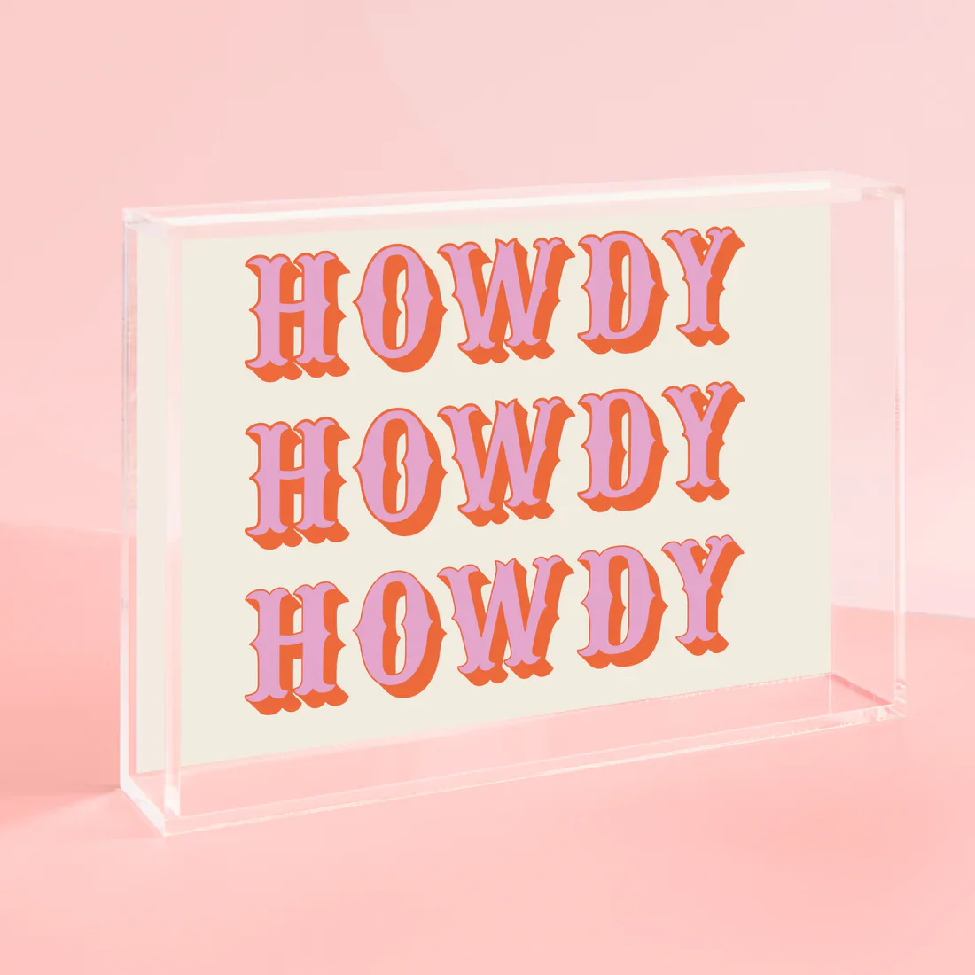 HOWDY ACRYLIC TRAY-SMALL