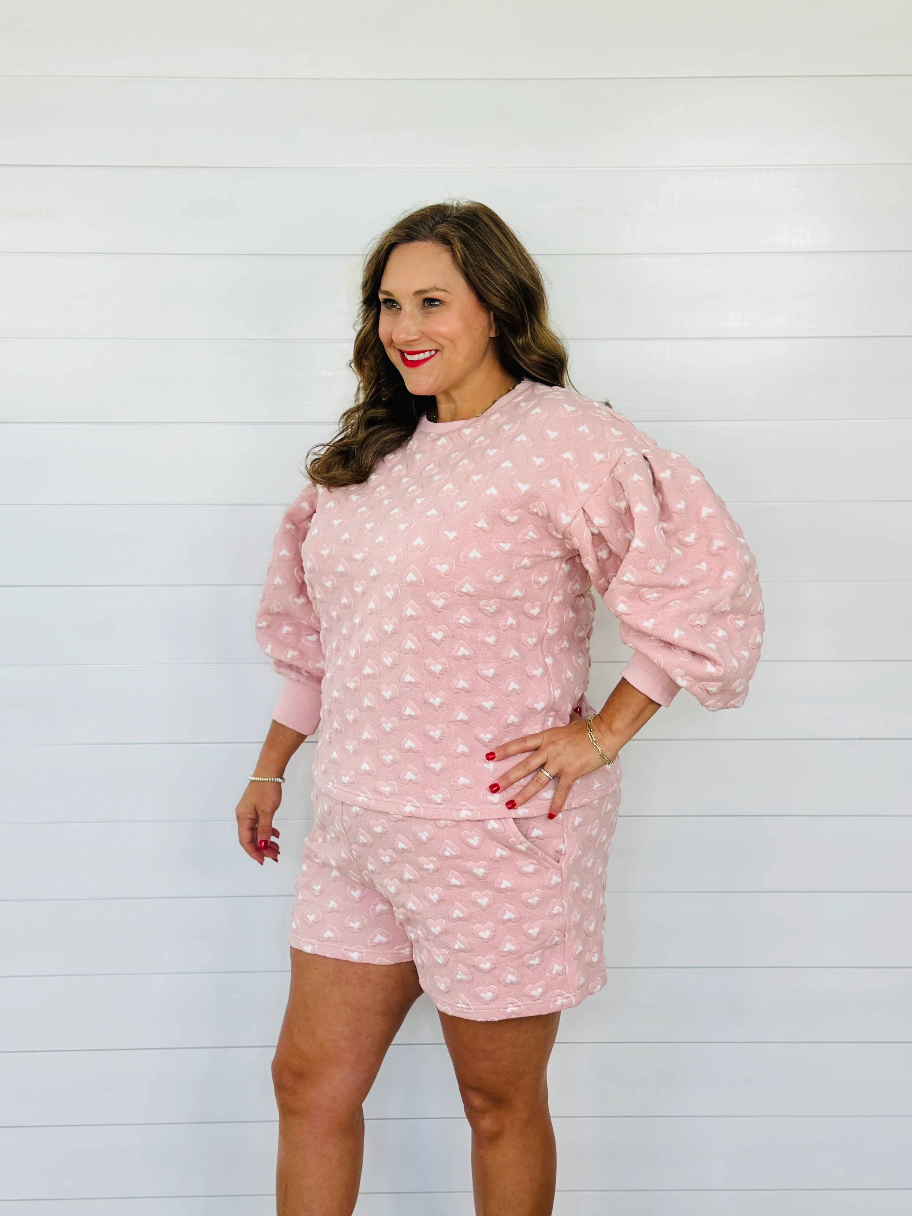 PUFFY HEART SET-LT PINK